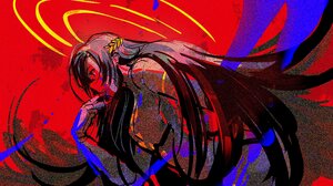 Signalis Abstract Long Hair Black Hair Military Uniform Cyberpunk Soldier Falke Red 3840x2160 Wallpaper
