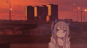 Animeirl Cat Girl Peace Evening Anime Anime Girls Cat Ears Mask Headphones 1080x1349 Wallpaper