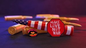 Romance War Heart Design Ammunition Bullet American Flag Simple Background Minimalism 2850x1900 Wallpaper