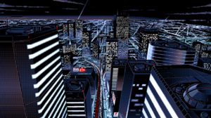 PC 98 Pixel Art Dark Background Cityscape Pixels Kankin Digital Art Artwork 1920x1080 Wallpaper