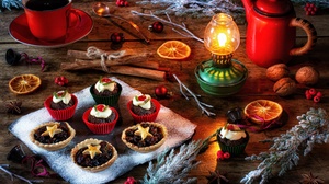 Christmas Cinnamon Cup Cupcake Kettle Lantern Nut Tea 5184x3456 Wallpaper
