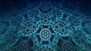 Fractal Geometry 4K Blue Symmetry 3840x2160 Wallpaper