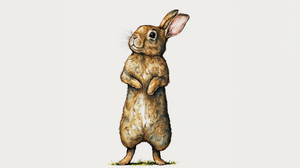 Ai Art Illustration Rabbits Minimalism Simple Background Animals 3640x2048 Wallpaper