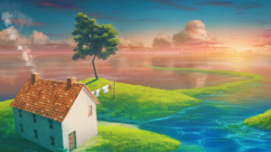 Morning House Water Island Spirited Away 1920x1039 Wallpaper