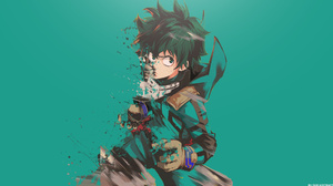 Boku No Hero Academia Anime Midoriya Izuku Green Hair Digital Art Artwork 1920x1080 Wallpaper