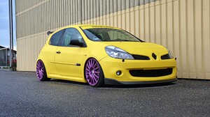 Renault Renault Clio Stance Car Vehicle Tuning Colored Wheels 4000x2248 Wallpaper