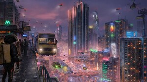 Sci Fi City 1920x1152 wallpaper
