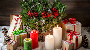 Christmas Ornaments Candle Gift 2560x1822 Wallpaper