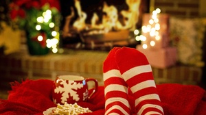 Socks Christmas Cookie Legs Mug 3840x2560 Wallpaper