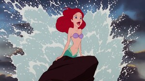 Ariel The Little Mermaid Girl Mermaid Red Hair The Little Mermaid Wave 1920x1080 Wallpaper