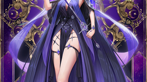Original Characters Long Hair Sword Purple Eyes Vertical Anime Girls Dress Weapon 4000x6563 Wallpaper