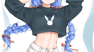 Anime Anime Girls Digital Digital Art 2D Purple Hair Crop Top Chaesu 1262x2000 Wallpaper
