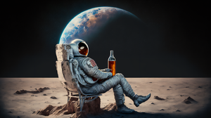 Ai Art Astronaut Spacesuit Moon Beer Chill Out Space 3060x2048 Wallpaper