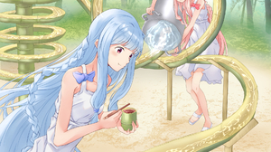 Anime Anime Girls Voiceroid Kotonoha Akane Kotonoha Aoi Long Hair Pink Hair Blue Hair Twins Two Wome 1877x1482 Wallpaper