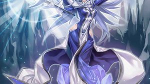 Anime Anime Girls Trading Card Games Yu Gi Oh Silent Magician Long Hair Witch White Hair Fan Art Art 1130x1295 Wallpaper