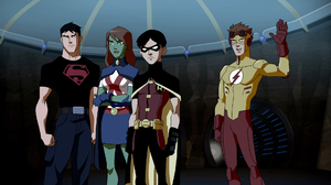 Young Justice Flash Robin DC Comics Superboy Miss Martian Kid Flash Dick Grayson Wally West 1920x1080 Wallpaper