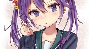 Anime Anime Girls Kantai Collection Akebono KanColle Sweater Purple Hair Purple Eyes 2149x3035 Wallpaper