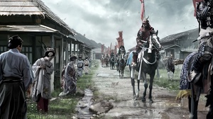 Samurai Warrior Army Fantasy Painting Artwork Kabuto Karuta Asia Horse 1920x1080 Wallpaper