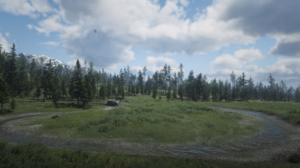 Red Dead Redemption 2 Nature Landscape Video Games Trees Sky Clouds Simple Background Grass 3840x2160 Wallpaper