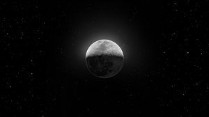Moon Space Stars Galaxy Space Art Photo Manipulation Simple Background 2560x1440 Wallpaper