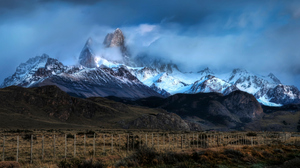 Trey Ratcliff Photography Landscape Argentina Mountain Chain Mountain Top Snow Clouds Hills Rocks Fi 3840x2160 Wallpaper