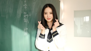 Classroom Chalkboard Asian School Uniform Japanese 6240x4160 Wallpaper