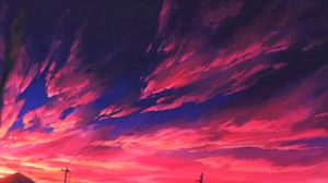 Tengoku Daimakyou Colorful Anime Sky Purple Sky Clouds Mountain Pass Apocalyptic Sky Pink Clouds 2697x1556 Wallpaper