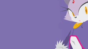 Sonic The Hedgehog Blaze The Cat Artwork Purple Simple Background Purple Background Anthro 6310x3548 Wallpaper