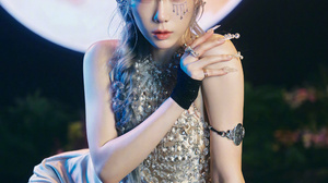 SNSD Taeyeon Kim Taeyeon Model Korean Women K Pop Gray Eyes Dyed Hair Photo Manipulation Asian Women 2426x3635 Wallpaper
