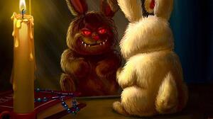 Bunny Evil Candle Horror Smile 1280x1024 Wallpaper