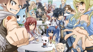 Fairy Tail Anime Scarlet Erza Dragneel Natsu Heartfilia Lucy 2400x1600 Wallpaper