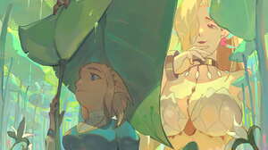 The Legend Of Zelda Breath Of The Wild Zelda Link Vic 1800x2700 Wallpaper