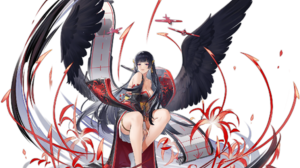 Anime Girls Azur Lane Nyotengu Black Wings 2048x1856 wallpaper