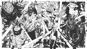 Manga Collage DinocoZero Jujutsu Kaisen Chainsaw Man One Piece Black Clover Boku No Hero Academia Bo 1920x1080 wallpaper