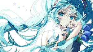 Hatsune Miku Vocaloid Blue Hair Twintails Blue Eyes Long Hair Anime Girls 1500x861 Wallpaper