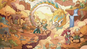 Tears Of The Kingdom Zelda Link The Legend Of Zelda Chibi Dragon Anime Boys Anime Girls Pointy Ears  2048x1408 Wallpaper