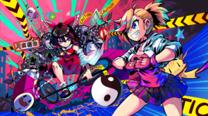 MuseDash Buro Marija Anime Girls Gloves Touhou Crossover Colorful 2048x1260 wallpaper