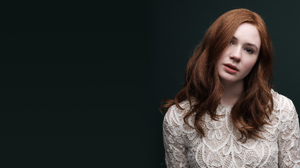 Karen Gillan Redhead Studio Dress Closeup Actress Women 7680x4320 Wallpaper