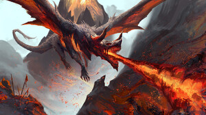 Richard Lay Digital Art Fantasy Art Dragon Creature 3840x2160 wallpaper