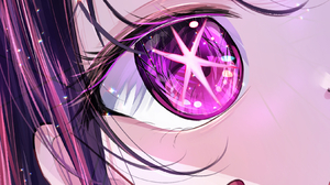 Oshi No Ko Anime Girls Face Purple Hair Purple Eyes Closed Eyes Looking At Viewer Eyes 1648x1887 Wallpaper
