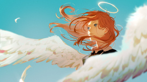 Chainsaw Man Angel Devil Angel Clear Sky Nimbus Anime Girls Angel Wings Wings 3000x1999 Wallpaper