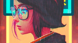 Digital Art Artwork Colorful Station Neon Retro Theme Women Looking Away Illustration Japanese Art D 1024x1530 Wallpaper