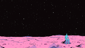 Dr Manhattan Watchmen DC Comics Comics Ultrawide Comic Art Alan Moore Alone Sitting Stars Space 5760x1080 wallpaper