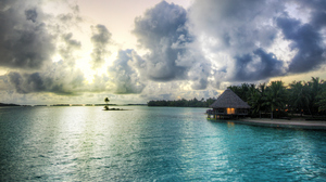 Trey Ratcliff Photography Landscape Nature Water Sky Clouds Palm Trees House 3840x2160 Wallpaper