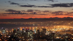 Cape Town Lights Sunrise Skyscraper Sun Rays Clouds Cityscape 5184x3456 Wallpaper