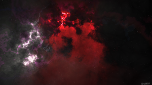 Space Nebula Watermarked Stars Deep Space 1920x1080 Wallpaper