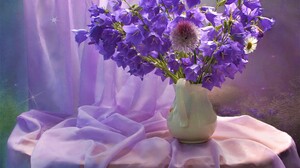 Curtain Flower Pitcher Purple Flower 2465x2054 Wallpaper