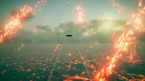 Video Games Screen Shot Exo One Lava Landscape Clouds 2560x1440 Wallpaper