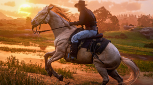Red Dead Redemption 2 Screen Shot Water Horse Riding Horseback Video Game Characters Arthur Morgan S 1920x1080 wallpaper