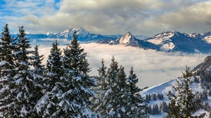 Alps Cloud Fog Landscape Mountain Nature Snow Switzerland 3000x1985 Wallpaper